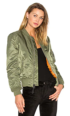 КУРТКА БОМБЕР MA-1 W ALPHA INDUSTRIES $160 