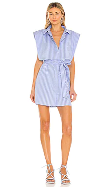 ПЛАТЬЕ-РУБАШКА STRIPE Bardot $109 