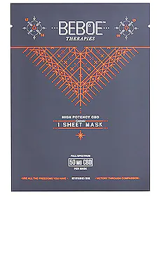 ТКАНЕВАЯ МАСКА HIGH POTENCY CBD BEBOE THERAPIES $14 