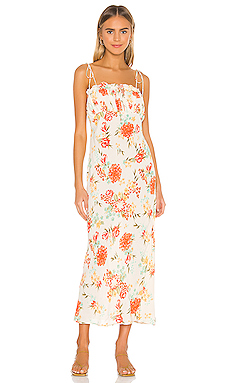 ОБЕГАЮЩЕЕ СВЕРХУ И ПЛИССИРОВАННОЕ ОТ ПОЯСА ПЛАТЬЕ ROWEN Cleobella $143 