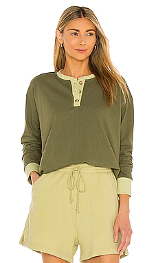 ТОП С ДЛИННЫМ РУКАВОМ DUO HENLEY DONNI. $61 (ФИНАЛЬНАЯ РАСПРОДАЖА) 