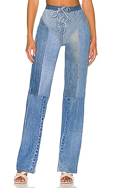 ДЖИНСЫ СО ШНУРОВКОЙ EB Denim $385 ЛИДЕР ПРОДАЖ