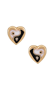 СЕРЬГИ-ГВОЗДИКИ YIN YANG Frasier Sterling $26 