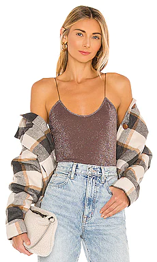 КОРОТКАЯ МАЙКА STRAP SPARKLE Free People $28 