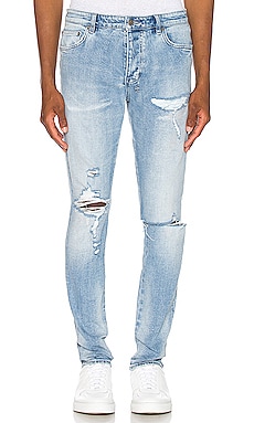 ДЖИНСЫ CHITCH PUNK BLUE THRASHED Ksubi $240 ЛИДЕР ПРОДАЖ