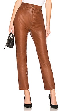 БРЮКИ LEATHER STRAIGHT LEG LPA $378 