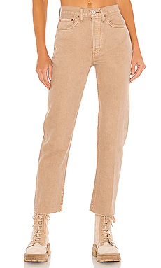 ПРЯМЫЕ УКОРОЧЕННЫЕ ДЖИНСЫ 70S RE/DONE $250 Коллекции