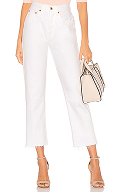 ПРЯМЫЕ ДЖИНСЫ С ВЫСОКОЙ ТАЛИЕЙ ORIGINALS RE/DONE $204 